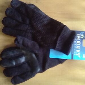 Isotoner Men's Black Gloves